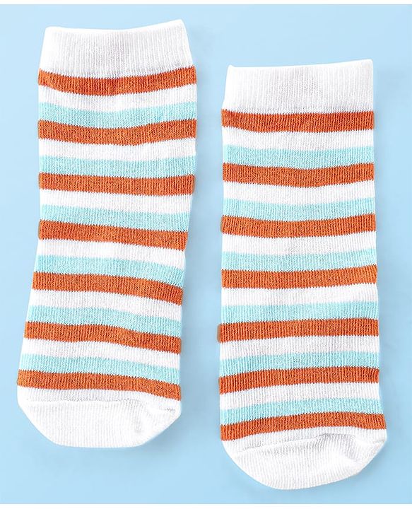 Cute Walk by Babyhug Anti Bacterial Ankle Length Socks Fish Design Pack Of 3 - Multicolour