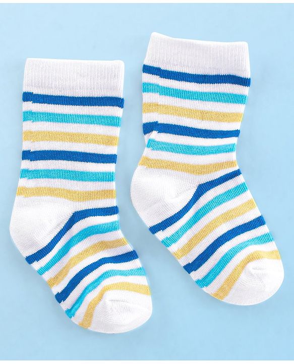 Cute Walk by Babyhug Anti Bacterial Ankle Length Socks Giraffe Design Pack Of 3 - Multicolour