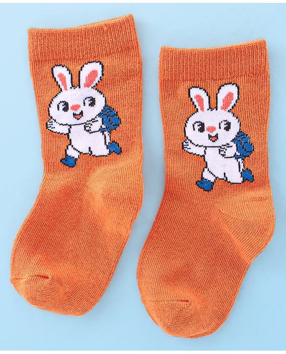Cute Walk by Babyhug Anti Bacterial Ankle Length Socks Bunny Design Pack Of 3 - Multicolour