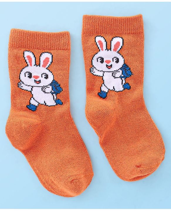 Cute Walk by Babyhug Anti Bacterial Ankle Length Socks Bunny Design Pack Of 3 - Multicolour