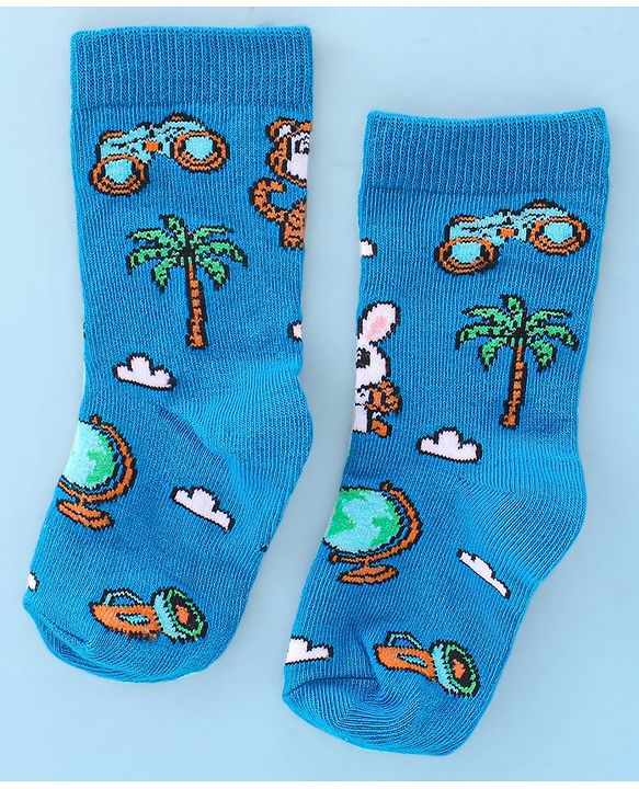 Cute Walk by Babyhug Anti Bacterial Ankle Length Socks Bunny Design Pack Of 3 - Multicolour
