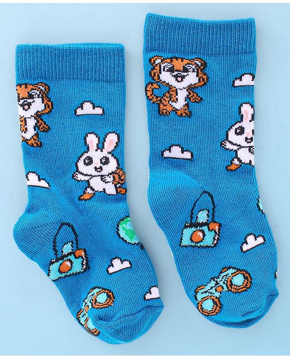 Cute Walk by Babyhug Anti Bacterial Ankle Length Socks Bunny Design Pack Of 3 - Multicolour