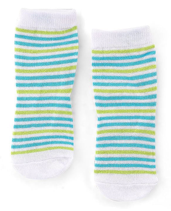 Cute Walk by Babyhug Anti Bacterial Ankle Length Socks Whale Design Pack Of 3 - Multicolour