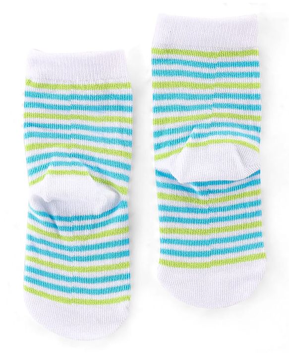 Cute Walk by Babyhug Anti Bacterial Ankle Length Socks Whale Design Pack Of 3 - Multicolour