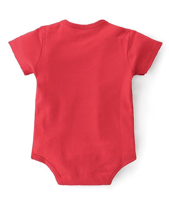 Babyhug 100% Cotton Knit Half Sleeves Onesies Striped & Crocodile Print Pack of 3  - Multicolour