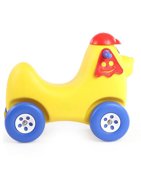 Babyhug Dog Shaped Rocking Ride On - Yellow