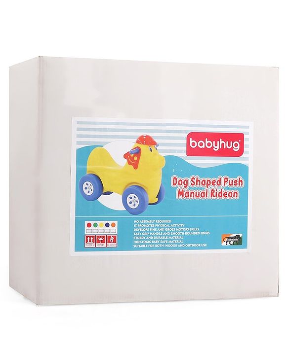 Babyhug Dog Shaped Rocking Ride On - Yellow