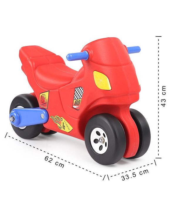 Babyhug Bike Shaped Ride On -Red