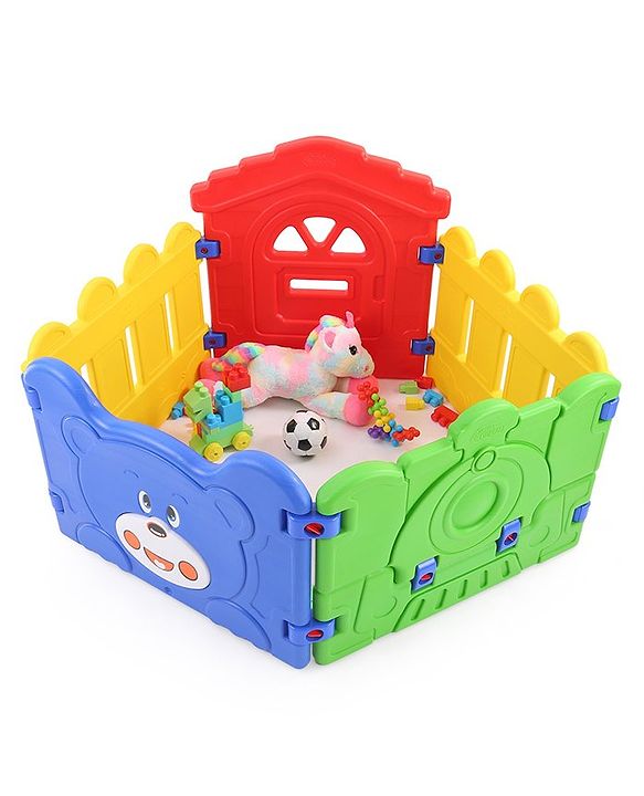 Babyhug Playpen Playard Kids Activity Centre Safe & Spacious Play Yard - Multicolour