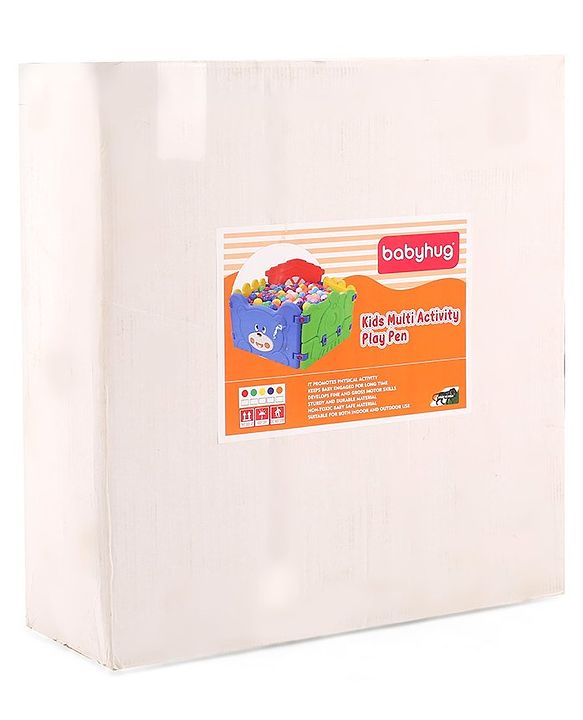 Babyhug Playpen Playard Kids Activity Centre Safe & Spacious Play Yard - Multicolour