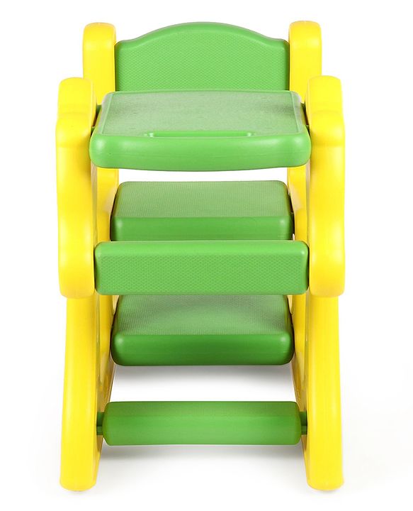 Babyhug Single Seater Giraffe Study Desk For Nursery with Under Seat Storage Easy Assembly  - Yellow & Green