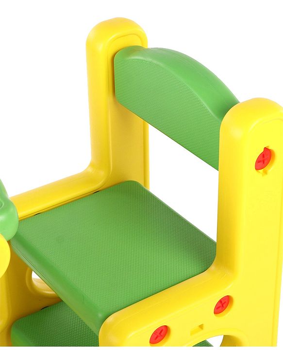 Babyhug Single Seater Giraffe Study Desk For Nursery with Under Seat Storage Easy Assembly  - Yellow & Green