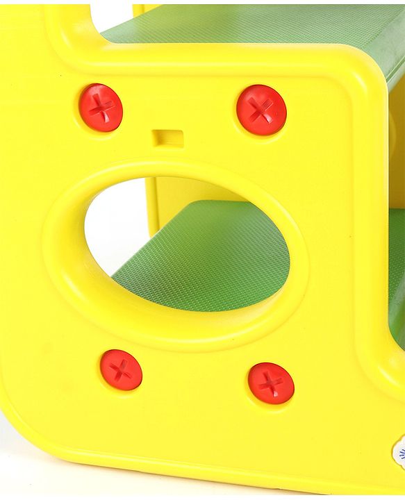 Babyhug Single Seater Giraffe Study Desk For Nursery with Under Seat Storage Easy Assembly  - Yellow & Green