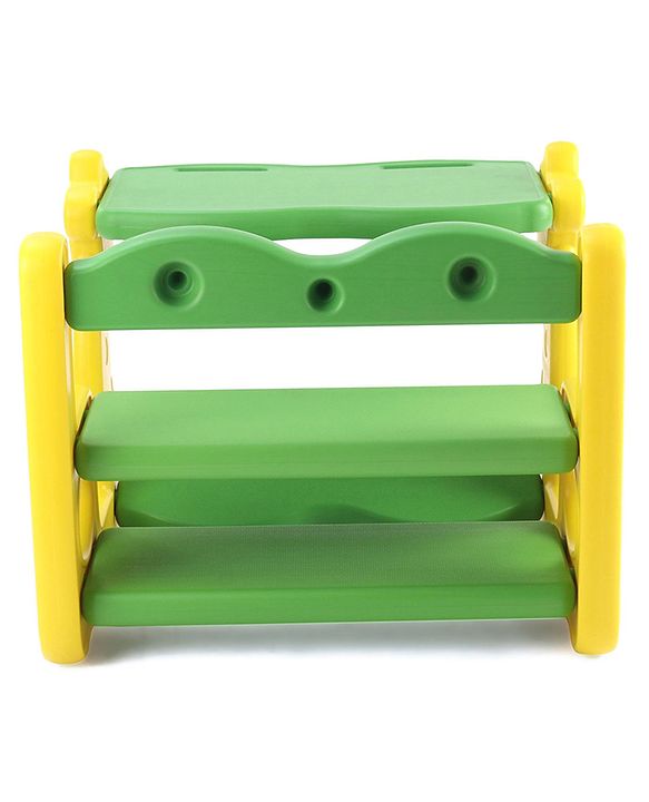 Babyhug Strong and Durable Double Seater Kids Activity Study Desk  - Yellow & Green