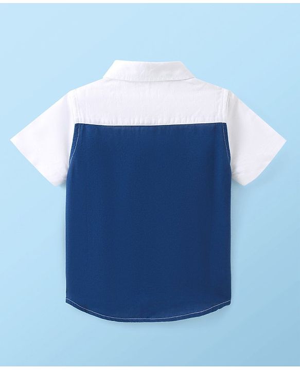 Babyhug Cotton Woven Half Sleeve Regular Cut & Sew Solid Shirt- Multicolour