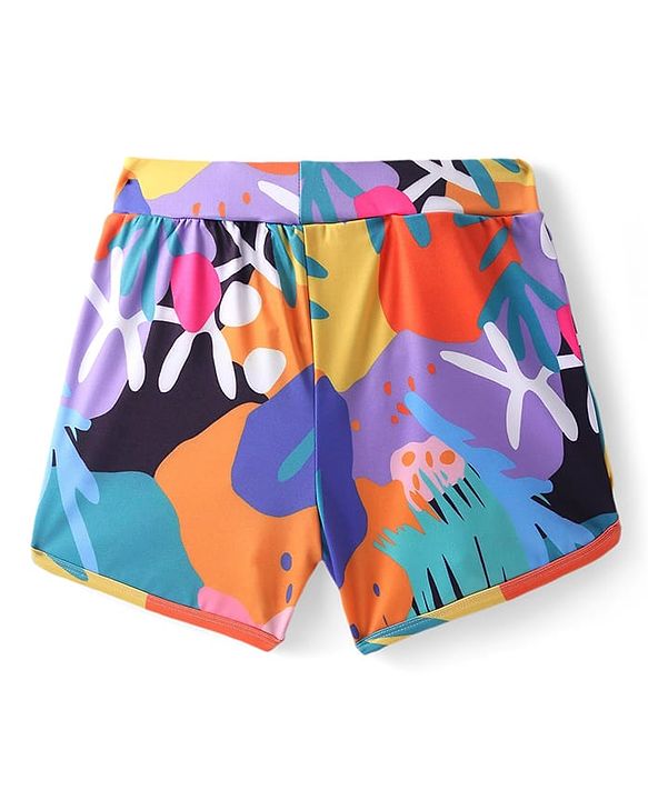 Pine Active Super Stretch Athletic Shorts Abstract Print - Multicolour