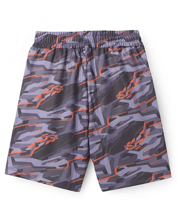 Pine Active Super Stretch Cycling Shorts with Abstract Print - Purple
