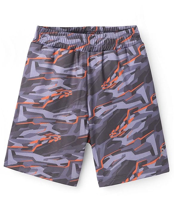 Pine Active Super Stretch Cycling Shorts with Abstract Print - Purple