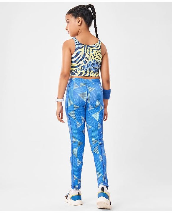 Pine Active Sleeveless Super Stretchable Sports Bra Animal Print - Multicolour