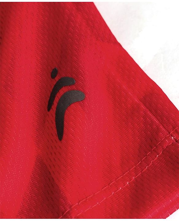 Pine Active Knit Half Sleeves T-Shirt & Shorts Football Set - Red