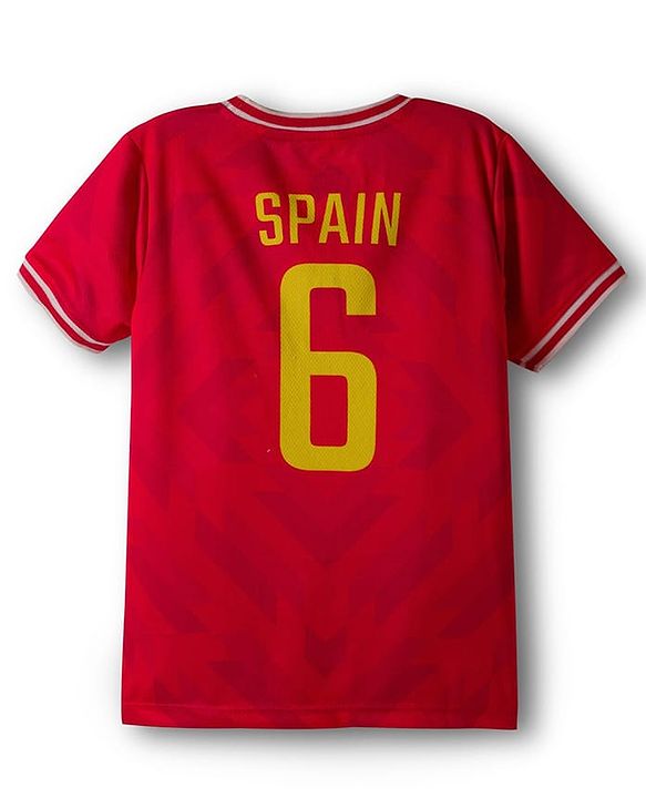 Pine Active Knit Half Sleeves T-Shirt & Shorts Football Set - Red