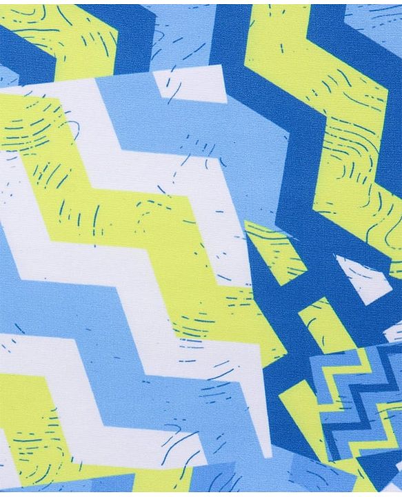 Pine Active Half Sleeves Chevron Printed Stretchable T-Shirt - Blue