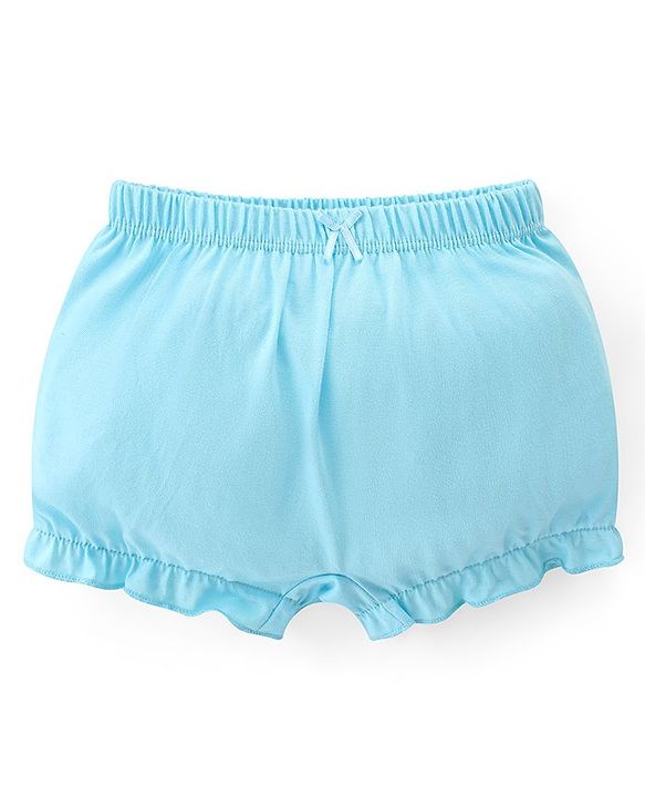 Babyhug 100% Cotton Knit Solid Bloomers Pack of 3 - Multicolour