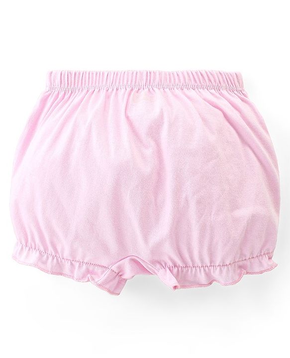 Babyhug 100% Cotton Knit Solid Bloomers Pack of 3 - Multicolour