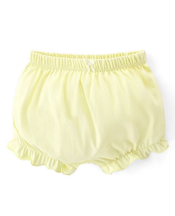 Babyhug 100% Cotton Knit Solid Bloomers Pack of 3 - Multicolour