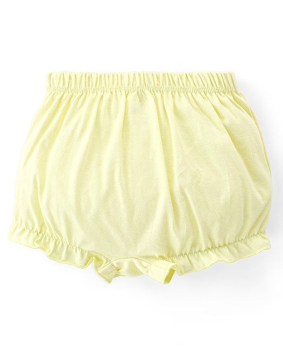 Babyhug 100% Cotton Knit Solid Bloomers Pack of 3 - Multicolour