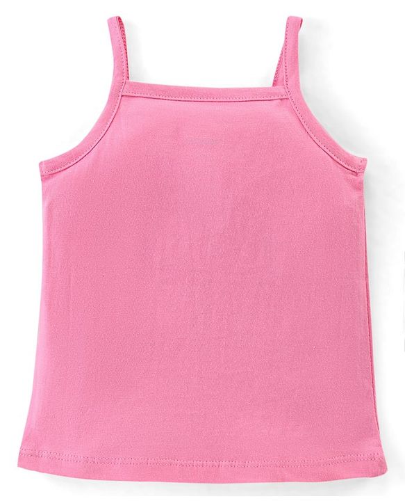 Babyhug 100% Cotton Knit Sleeveless Antibacterial Slips With Floral Print Pack of 3 - Multicolor