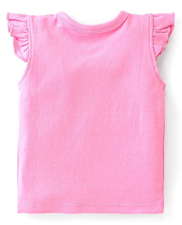 Babyhug 100% Cotton Knit Anti Bacterial Frill Sleeves Vests With Floral Print Pack of 3 - Pink & Purple