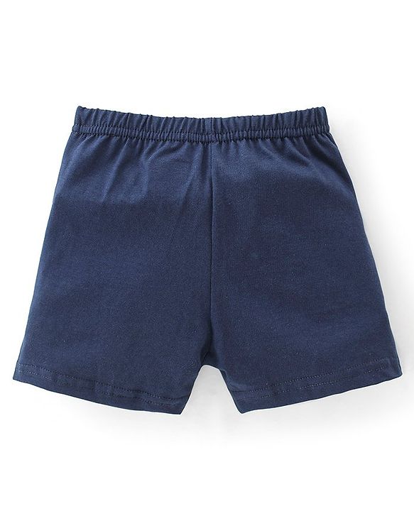 Babyhug 100% Cotton Knit Sleeveless Sando & Shorts Set Camouflage -Navy Blue