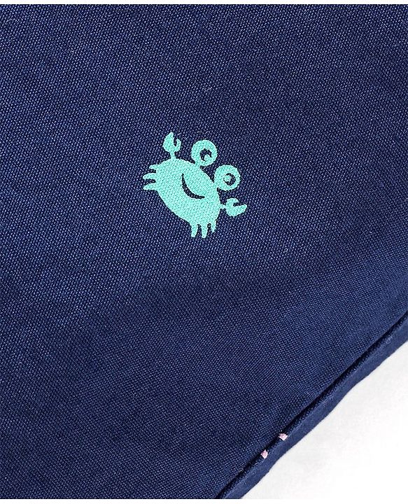 Babyhug Cotton Woven Mid Thigh Length Shorts With Sea Life Print - Navy Blue
