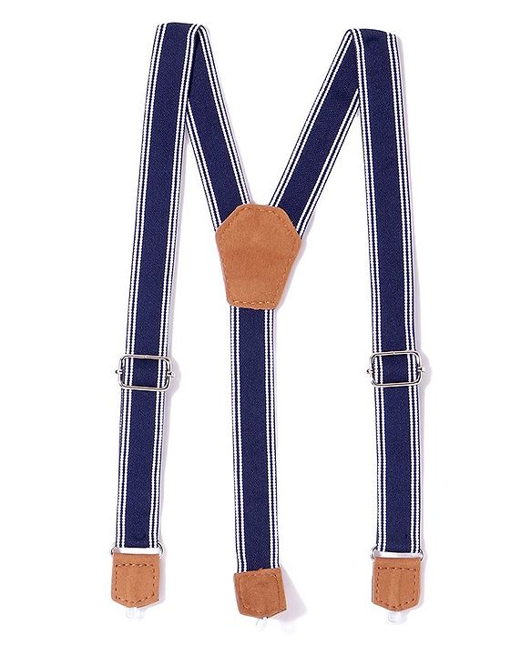 Babyhug Denim Full Length Jeans With Suspenders - Blue