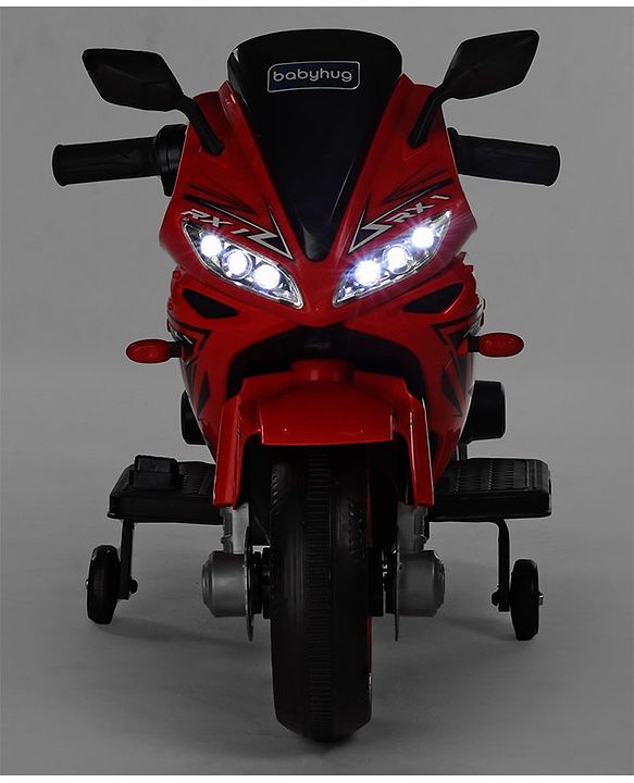 Babyhug R1 EV Battery Operated Ride On Bike With Music LED Lights & Hand Accelerator - Red