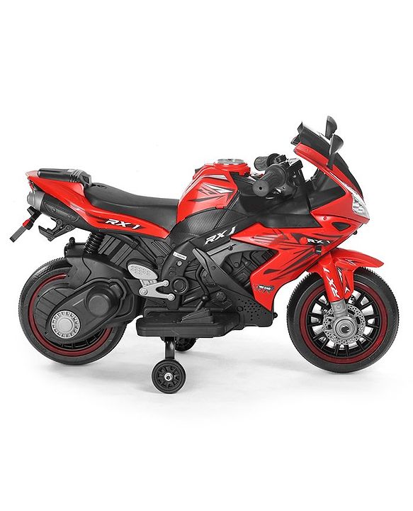 Babyhug R1 EV Battery Operated Ride On Bike With Music LED Lights & Hand Accelerator - Red