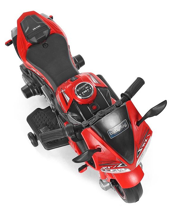 Babyhug R1 EV Battery Operated Ride On Bike With Music LED Lights & Hand Accelerator - Red