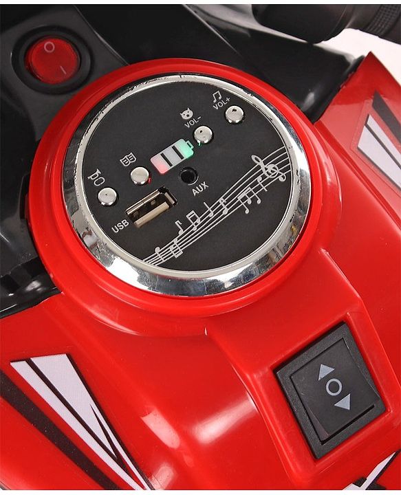 Babyhug R1 EV Battery Operated Ride On Bike With Music LED Lights & Hand Accelerator - Red