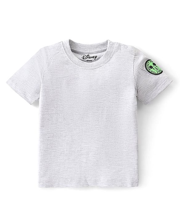 Babyhug Disney Cotton Knit Dungaree With Half Sleeves T- Shirt And Mickey Mouse Print - Green