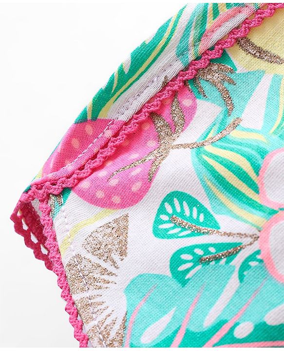 Babyhug Single Jersey Knit Shorts Floral Print - Pink