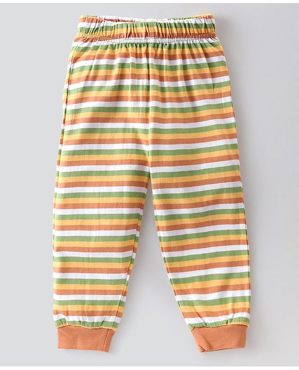 Babyhug Single Jersey Full Sleeves Night Suit Jungle Animals Print - White