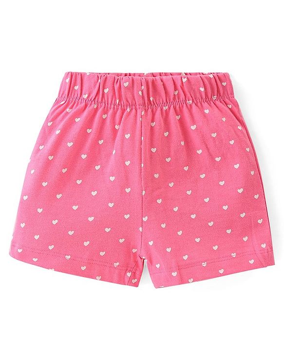 Babyhug Cotton Knit Single Jersey Frill Sleeves Night Suit With Unicorn Print - Blue & Pink