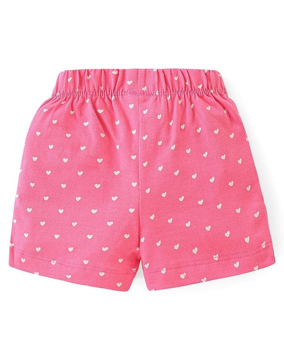 Babyhug Cotton Knit Single Jersey Frill Sleeves Night Suit With Unicorn Print - Blue & Pink
