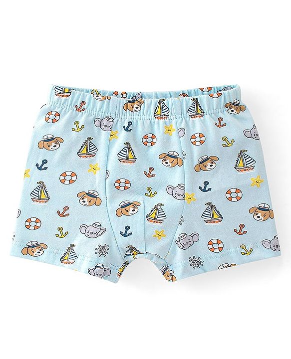 Babyhug 100% Cotton Knit Striped & Trunk Pack of 3 - Multicolour