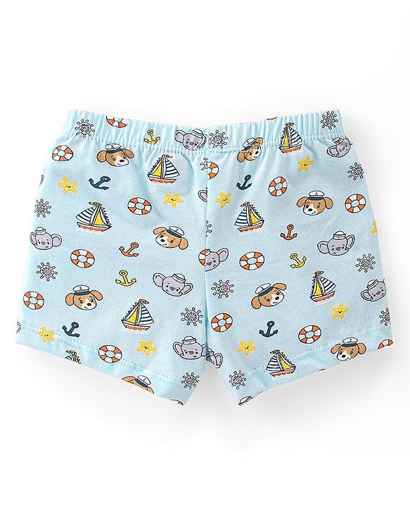 Babyhug 100% Cotton Knit Striped & Trunk Pack of 3 - Multicolour