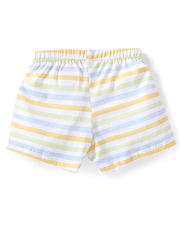 Babyhug 100% Cotton Printed Trunks Pack of 3 - Blue & Orange