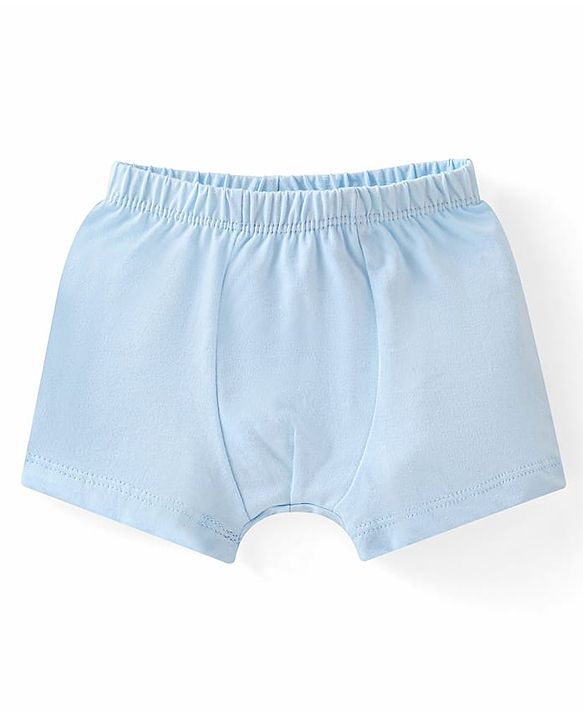 Babyhug 100% Cotton Knit Trunk Stripes & Palm Tree Print Pack of 3 - Blue Green & Peach