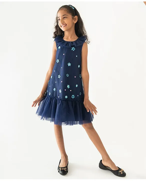 Buy Navy Blue Dresses & Frocks for Girls by TOY BALLOON Online | Ajio.com