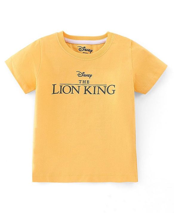 Babyhug Disney Single Jersey Knit Dungaree & Half Sleeves T-Shirt The  Lion King Print - Blue & Yellow